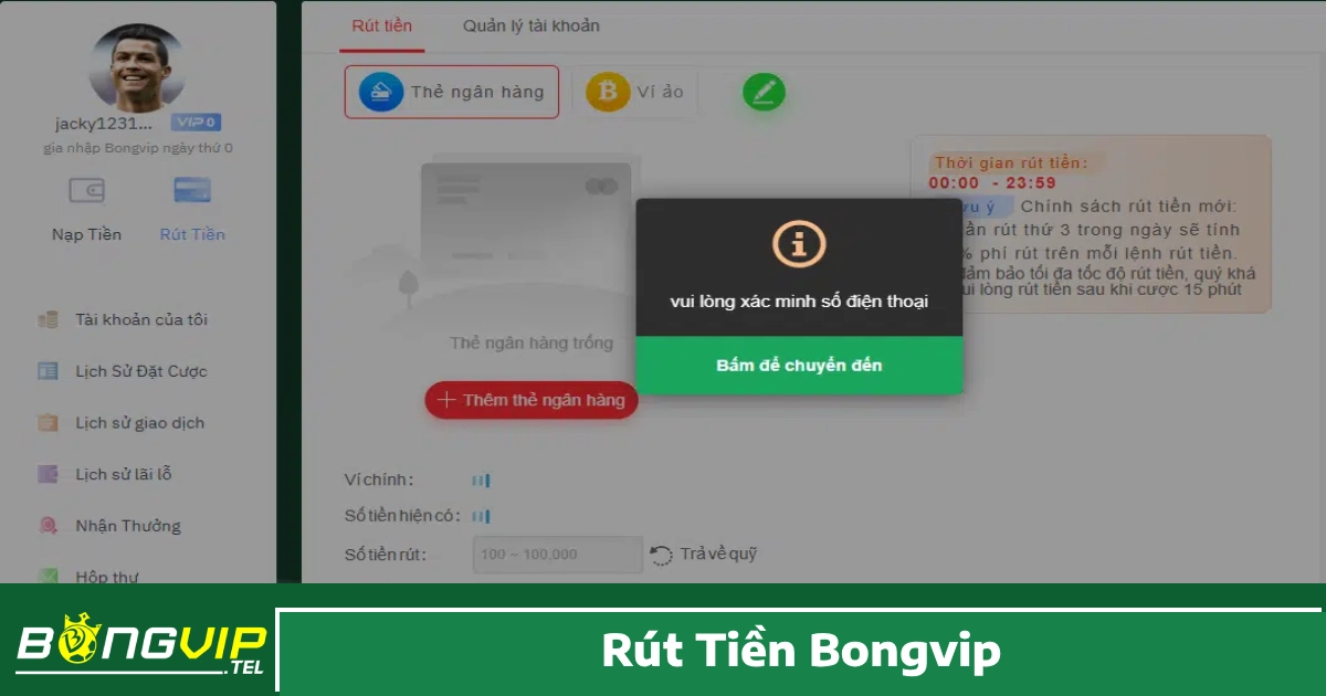 Rút Tiền Bongvip – Cách Rút Thưởng An Toàn & Nhanh Chóng 3 Cách Rút Tiền Bongvip Đơn Giản Trong 3 Bước